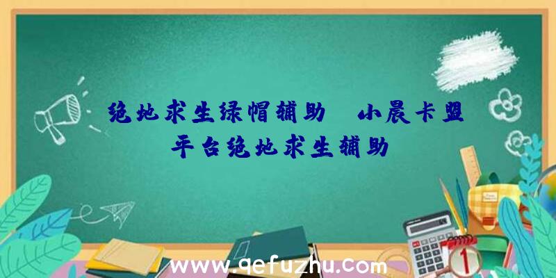 「绝地求生绿帽辅助」|小晨卡盟平台绝地求生辅助